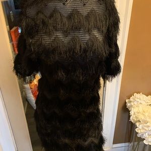 Black see-through dress